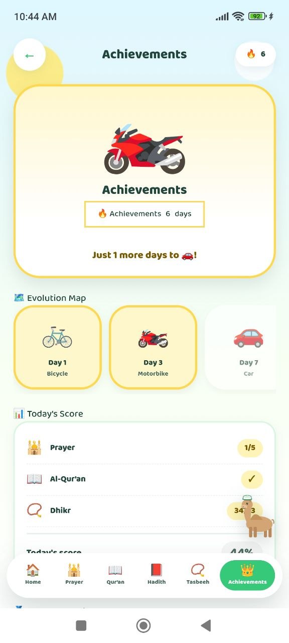 Noora — Achievements and today's score